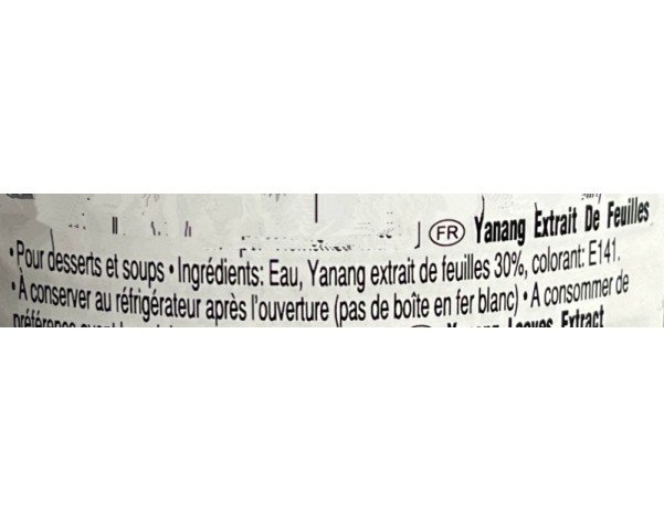 EXTRAIT DE FEUILLE DE YANANG
