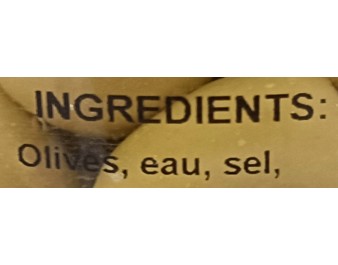 OLIVE VERTE DENOYAUTEE