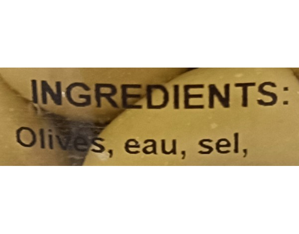 OLIVE VERTE DENOYAUTEE