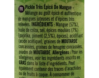 MELANGE A LA MANGUE ET AU PIMENT FORT