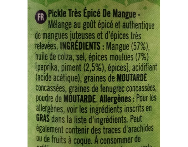 MELANGE A LA MANGUE ET AU PIMENT FORT