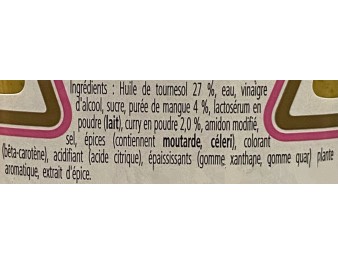 SAUCE AU CURRY MANGUE