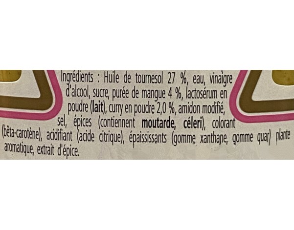 SAUCE AU CURRY MANGUE