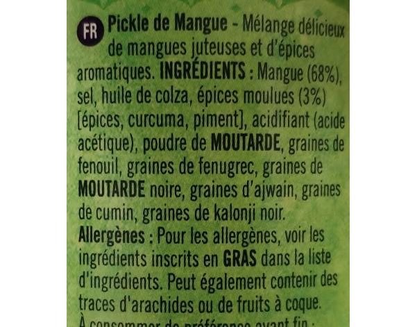 MELANGE A LA MANGUE ET AU PIMENT MOYEN