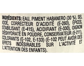 SAUCE DE PIMENT VERT HABANERO