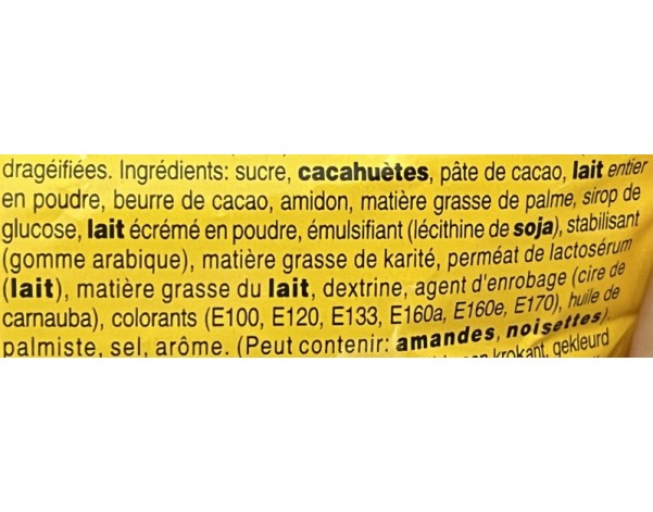 CHOCOLAT M & M'S PEANUT