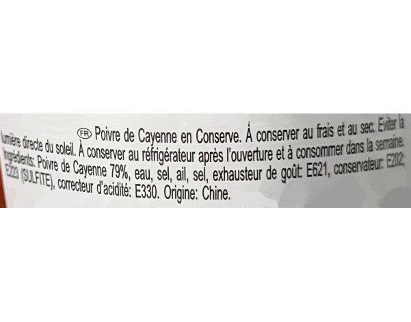 PIMENT DE CAYENNE
