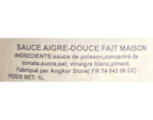 SAUCE AIGRE DOUCE