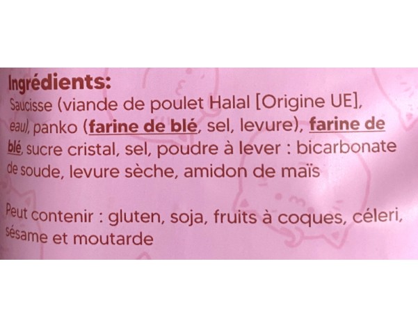 CORN DOGS SAUCISSE VOLAILLE ORIGINAL HALAL 3 P. ****