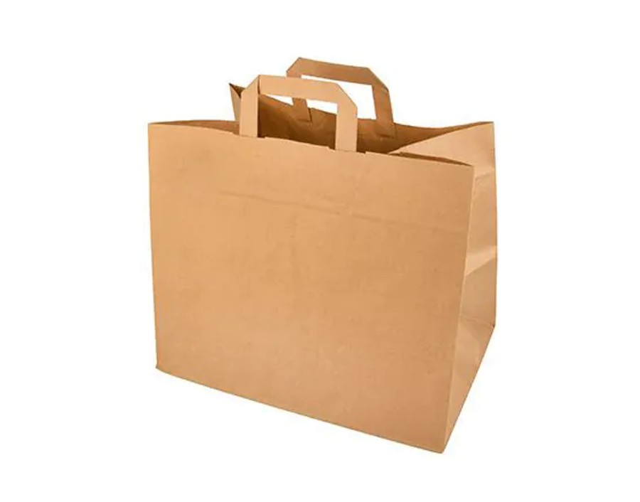 SAC / CABAS KRAFT BRUN 32 + 21  X 26 CM 50 P.