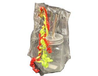 VERRE BUBBLE TEA AVEC PAILLE 400 ML