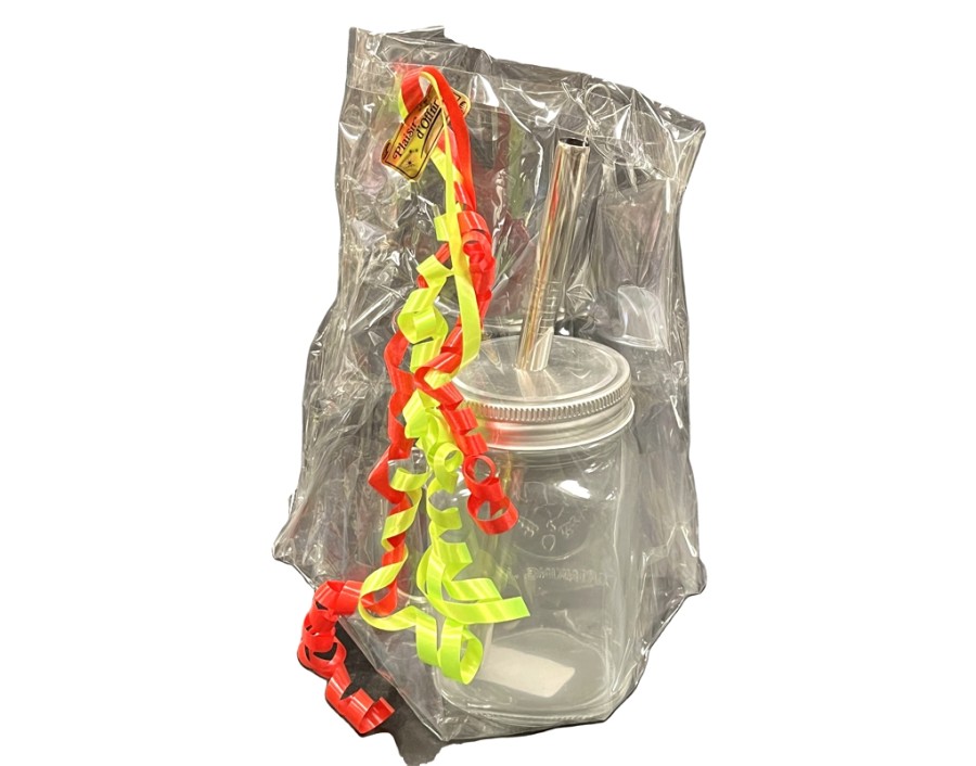 VERRE BUBBLE TEA AVEC PAILLE  400 ML