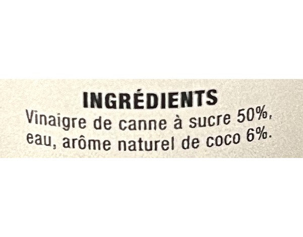 VINAIGRE DE NOIX DE COCO