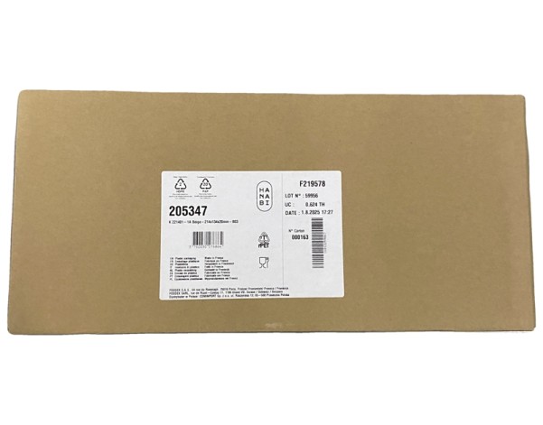 BARQUETTE PLASTIQUE SUSHI 214 X 134 X 20 MM 624 P. 1.50 L. A03