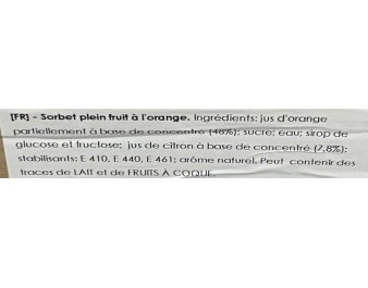 GLACE ORANGE GIVREE 6 P. PROMO ****