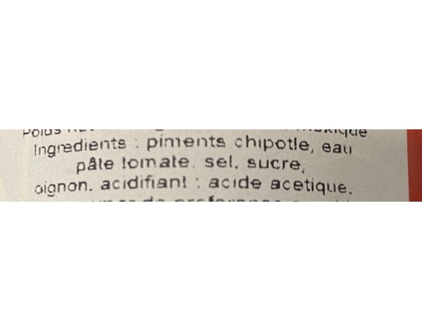 PIMENT FUME CHIPOTLE EN SAUCE ADOBO