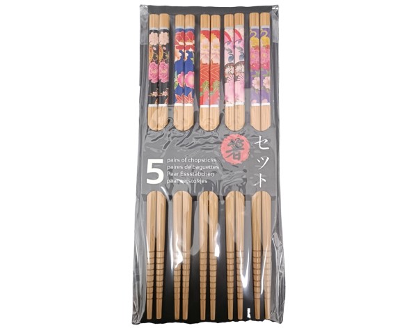 BAGUETTE EN BAMBOU 22.50 CM 5 P. FLEURS