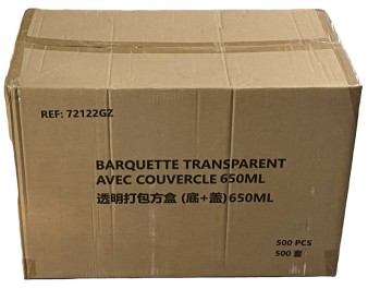 BARQUETTE PLASTIQUE 175 X 120 MM 0.65 L. 500 P.