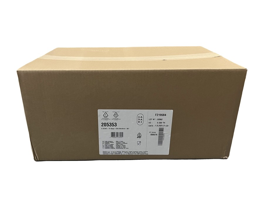 BARQUETTE PLASTIQUE SUSHI 224 X 150 X 20 MM 560 P. A07