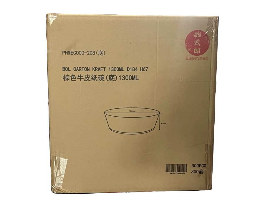 BOL EN PAPIER 180 X 65 MM  1300 ML 300 P.