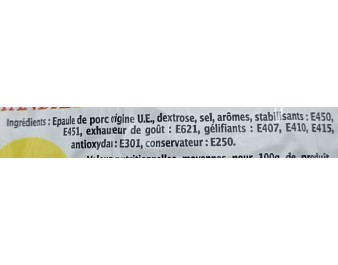 EPAULE CUITE STANDARD FUMEE AVEC OS ET SANS PIMENT (A LA PESEE)