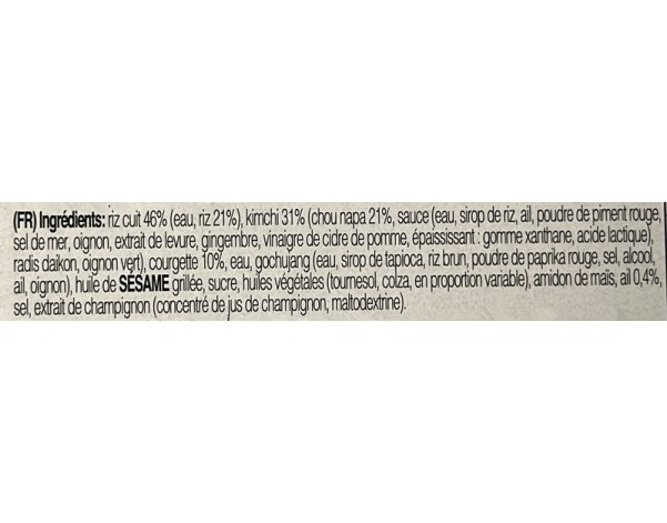 RIZ BIBIMBAP KIMCHI ****