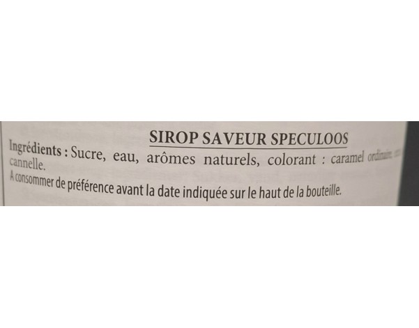 SIROP SPECULOOS