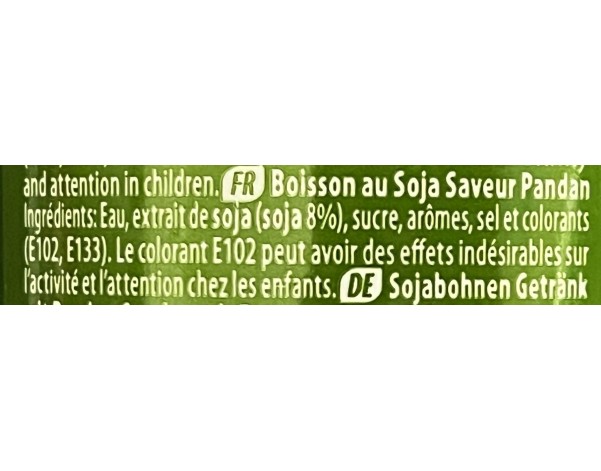 BOISSON AU SOJA PANDAN