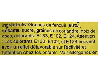 MELANGE DE GRAINES ENROBEES DE SUCRE