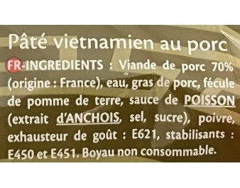 PATE DE PORC QUE HUONG
