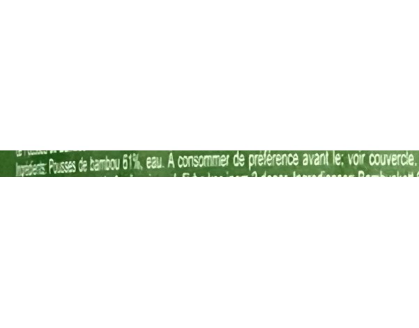 POUSSES DE BAMBOU EN LAMELLE AU NATUREL