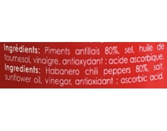 PUREE DE PIMENT ANTILLAIS