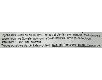 AILE DE POULET HALAL TEX MEX ****