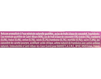 BOISSON GAZEUSE FRUITS ROUGES