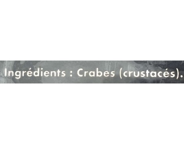 CRABE COUPE MOYEN ****