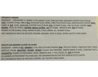 GATEAU ANANAS ET BISCUIT AMANDE