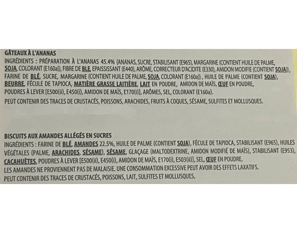 GATEAU ANANAS ET BISCUIT AMANDE