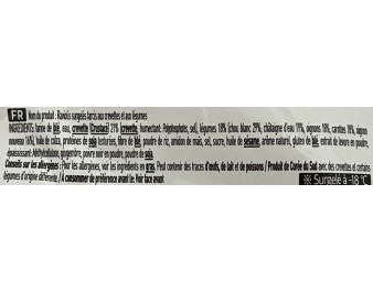 RAVIOLIS AUX CREVETTES ET LEGUMES GYOZA 20 P.  ****