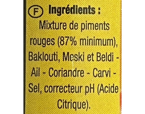 SAUCE DE PIMENT HARISSA