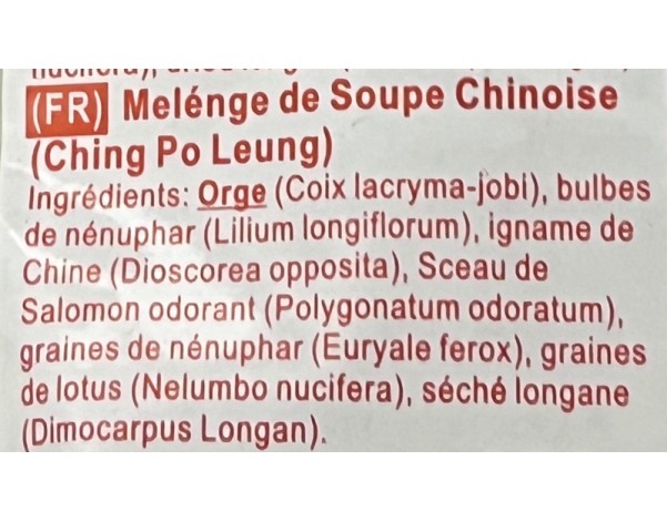 MELANGE DE LEGUMES CHING POO LUONG SECHES