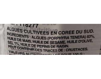 ALGUE ASSAISONNEE SECHEE 4 P.