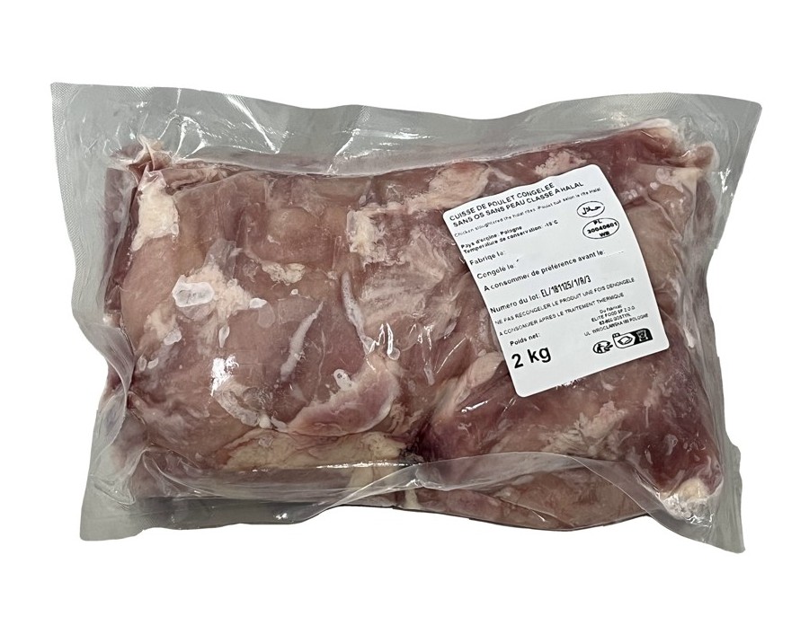 CUISSE DE POULET DESOSSEE SANS PEAU HALAL ****