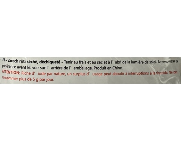 ALGUE VARECH EN FILAMENT