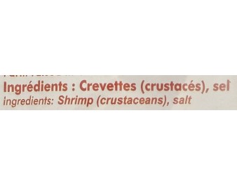 CREVETTES CUITES 8-8.5 CM 30 P. ****