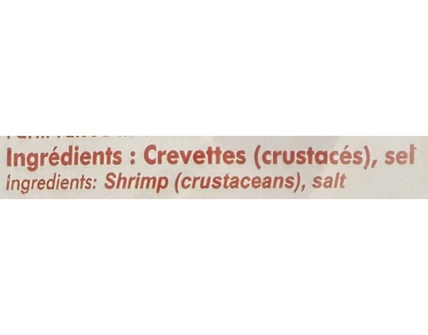 CREVETTES CUITES 8-8.5 CM 30 P. ****