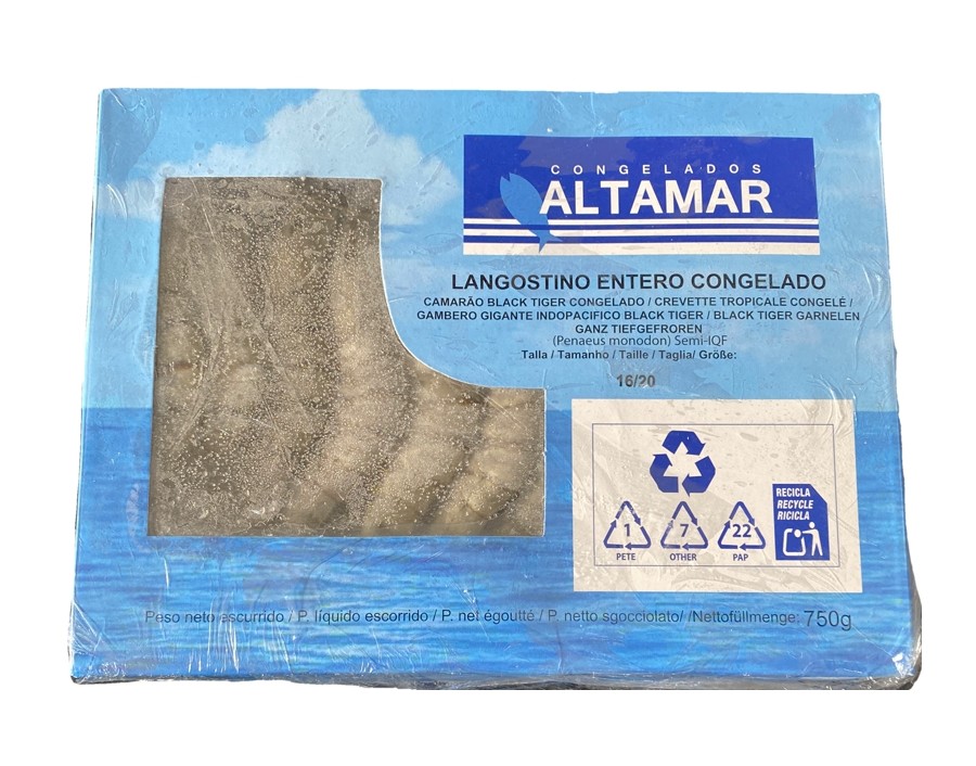 CREVETTES ENTIERES 16/20 ****