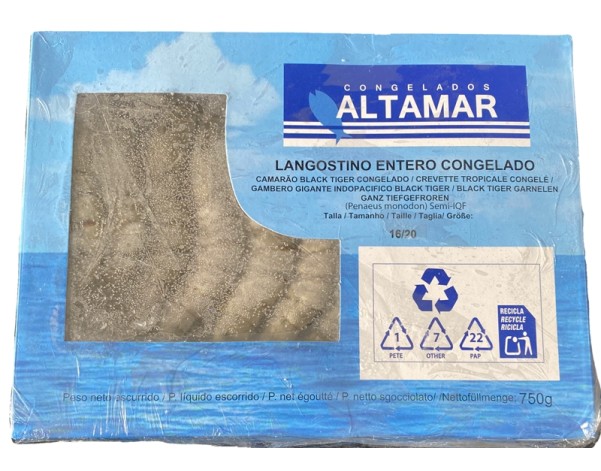 CREVETTES ENTIERES 16/20 ****