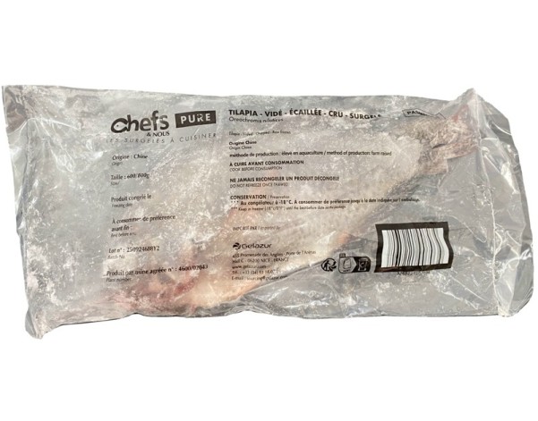 POISSON TILAPIA NOIR VIDE ECAILLE 600-800 (A LA PESEE) ****