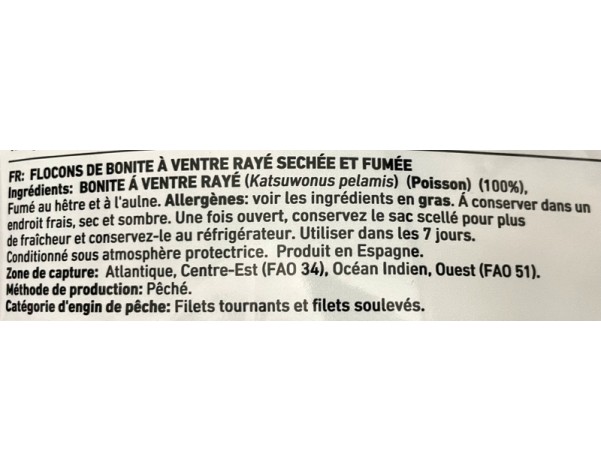 POISSON BONITE RAPE SECHE