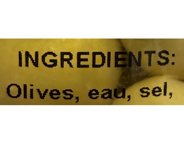 OLIVE VERTE DENOYAUTEE